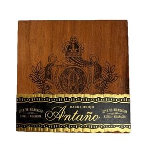 Handmade Wooden Dovetail‎ Antano Joya de Nicaragua Dark Coroja Cigar Box Humidor